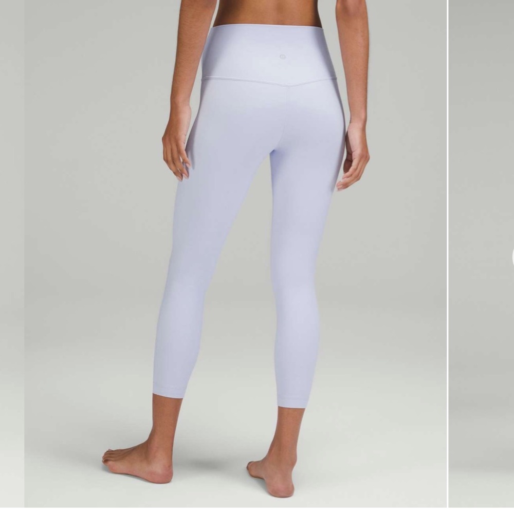 Lululemon Align High-Rise Crop 23" in Pastel Blue, size 4